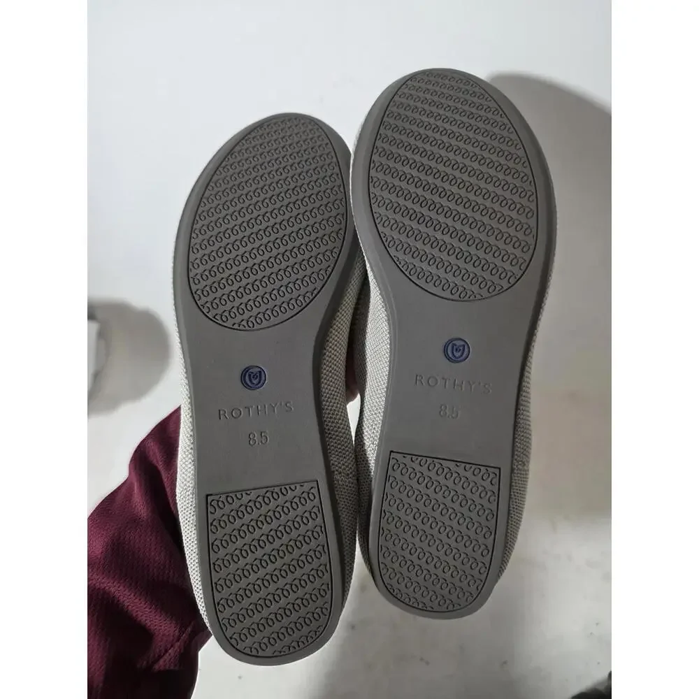 Rothy’s Birdseye Flax The Flat Slip-On Round Toe Comfort 8.5